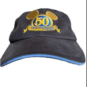 Disneyland Resort 50th Anniversary Embroidered Gold Emblem Baseball Hat Adult
